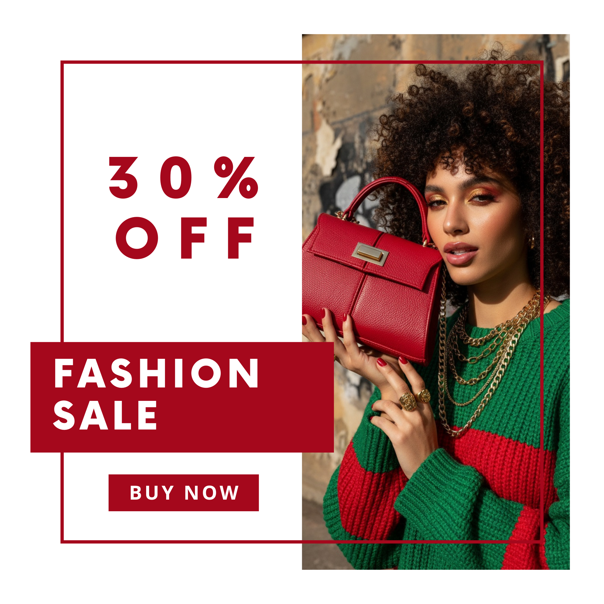 Model nosi Diamond crvenu torbu uz sofisticirani gradski outfit